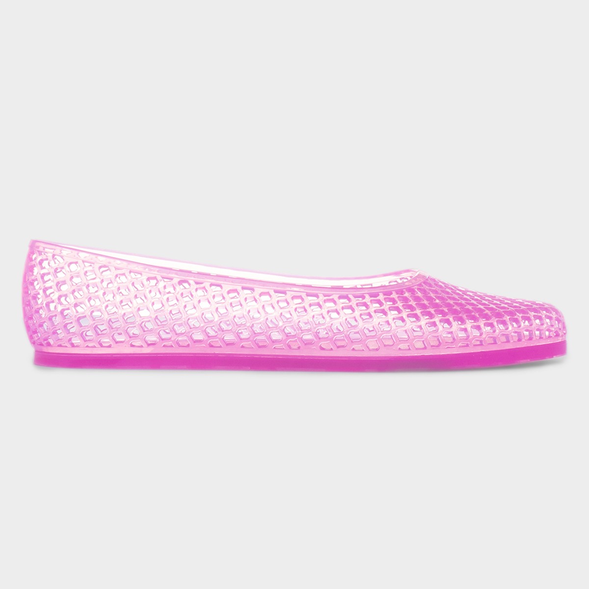 Womens Pink Jelly Ballerina Shoe