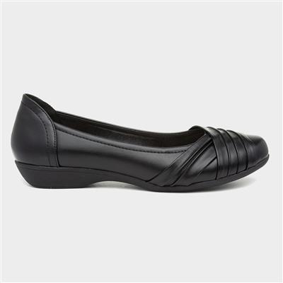 Lilley Womens Flat Slip On Shoe in Black 