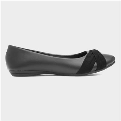 Ginny Womens Black Ballerina Shoe