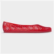 Lilley Womens Red Jelly Cut Out Ballerina Shoe (Click For Details)