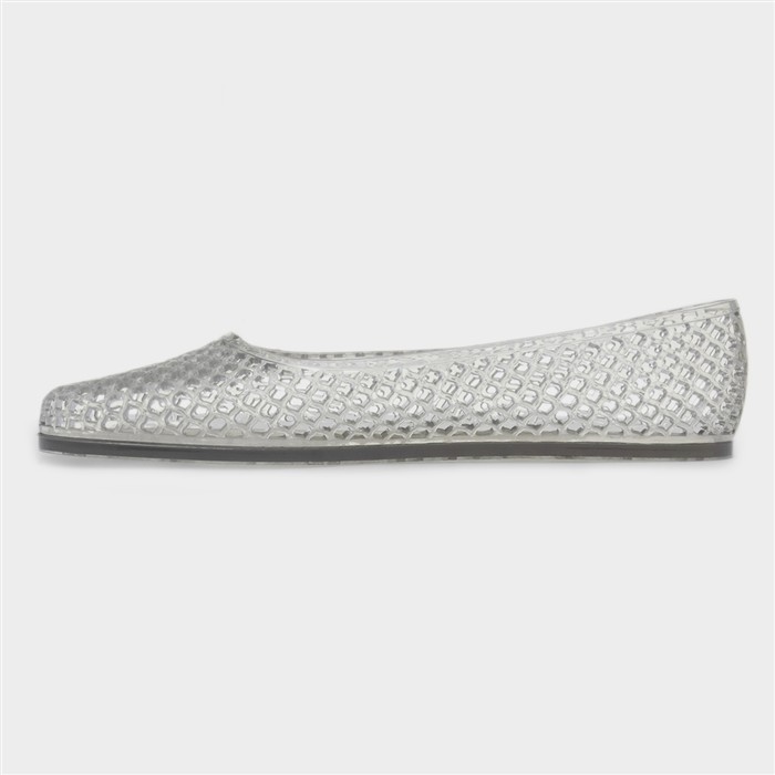 Womens Clear Jelly Cut Out Ballerina Shoe