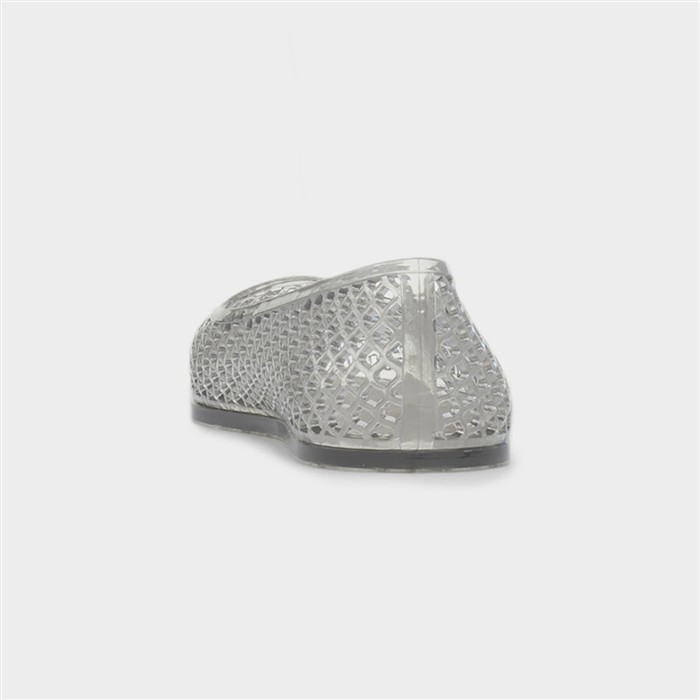 Womens Clear Jelly Cut Out Ballerina Shoe