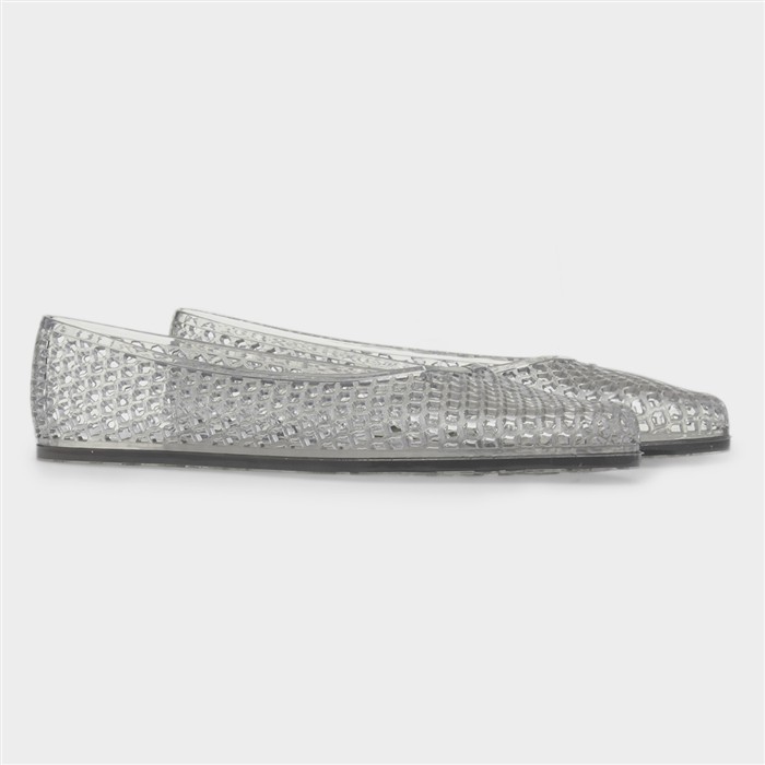 Womens Clear Jelly Cut Out Ballerina Shoe