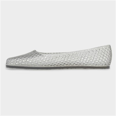 Womens Clear Jelly Cut Out Ballerina Shoe