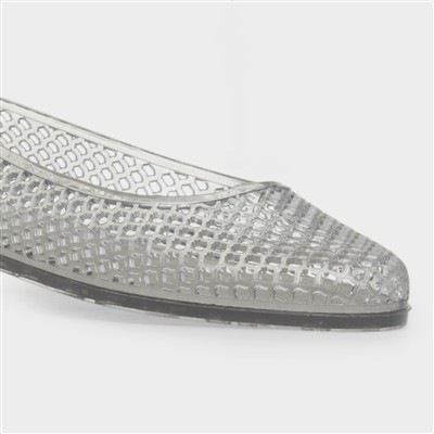 Womens Clear Jelly Cut Out Ballerina Shoe