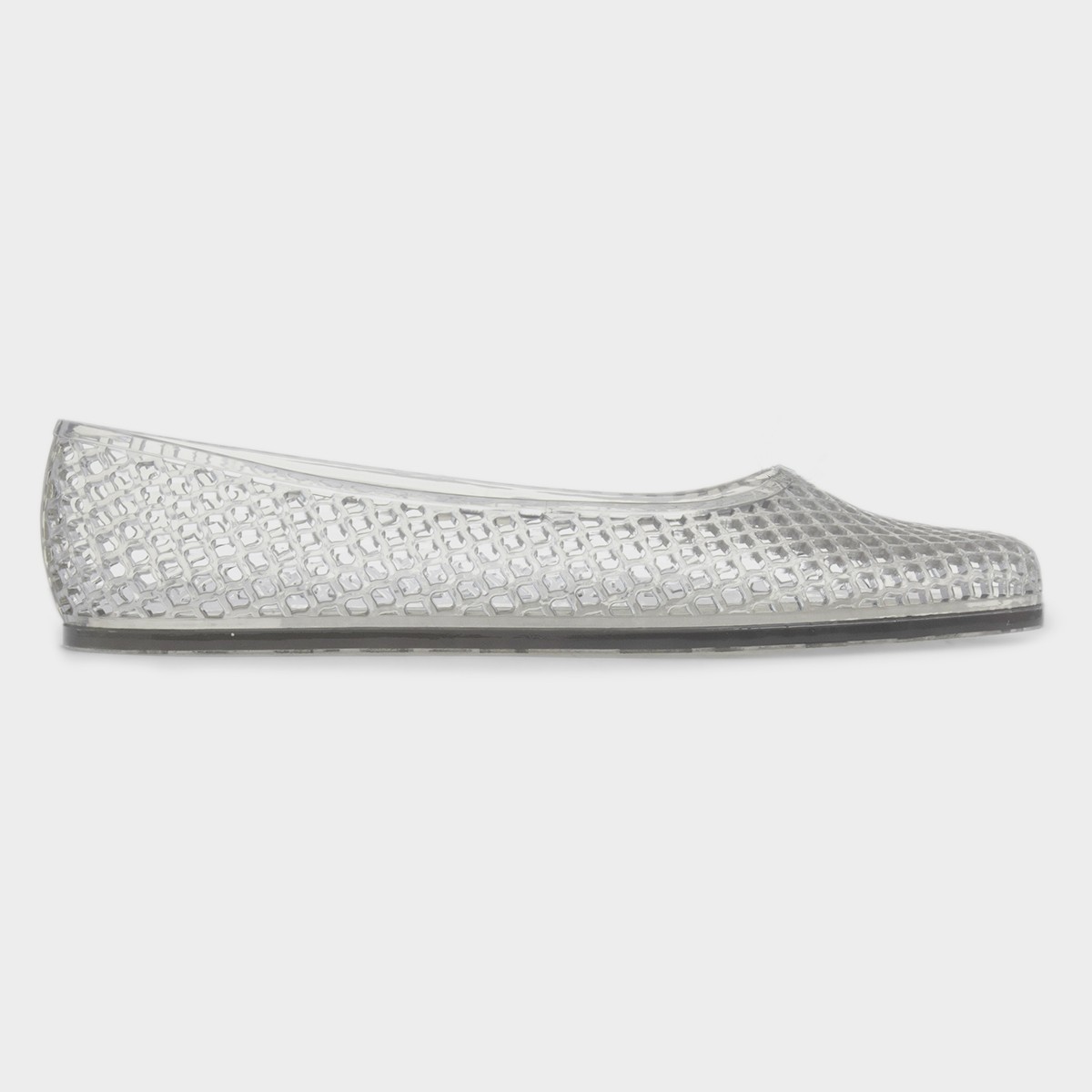 Womens Clear Jelly Cut Out Ballerina Shoe