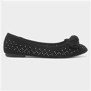 Lilley Womens Black Cut Out Detail Ballerina (Click For Details)