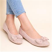 Lilley Womens Beige Cut Out Detail Ballerina Shoe (Click For Details)