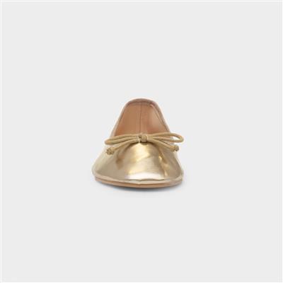 Penelope Womens Gold Ballerina