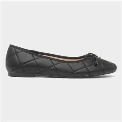 Faye Womens Black Wider Fit Ballerina