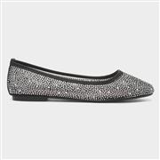 Truffle Georgia Womens Black Wider Fit Ballerina (Click For Details)
