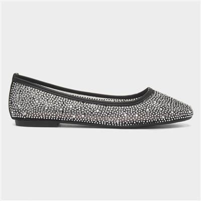 Georgia Womens Black Wider Fit Ballerina