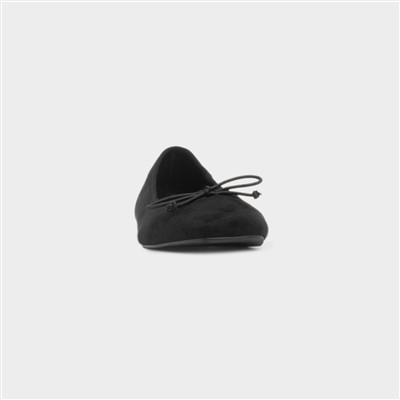 Penelope Womens Black Bow Shoe