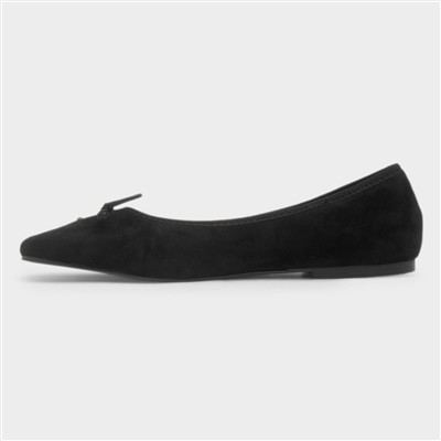 Penelope Womens Black Bow Shoe