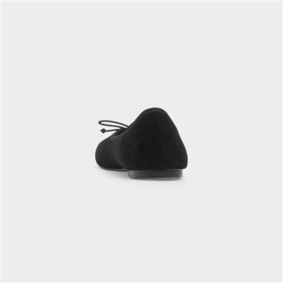 Penelope Womens Black Bow Shoe