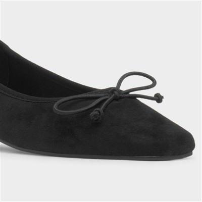 Penelope Womens Black Bow Shoe