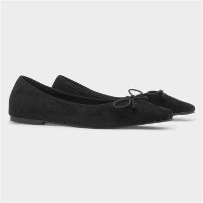 Penelope Womens Black Bow Shoe