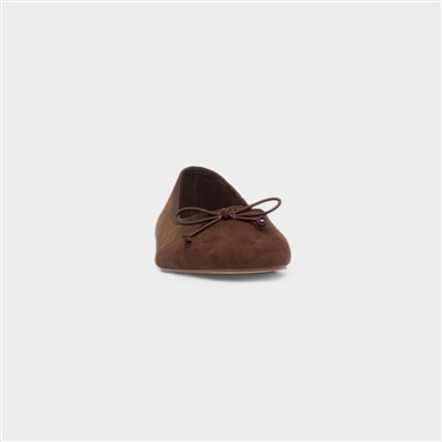 Penelope Womens Brown Bow Shoe
