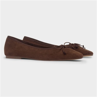 Penelope Womens Brown Bow Shoe