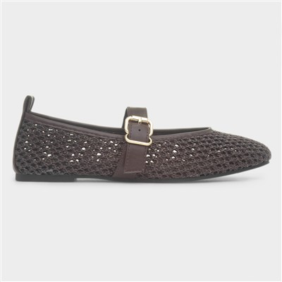 Brenda Womens Brown Woven Shoe