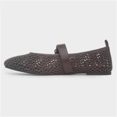 Brenda Womens Brown Woven Shoe