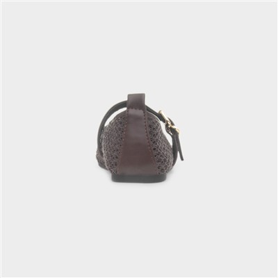 Brenda Womens Brown Woven Shoe