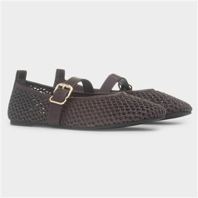 Brenda Womens Brown Woven Shoe