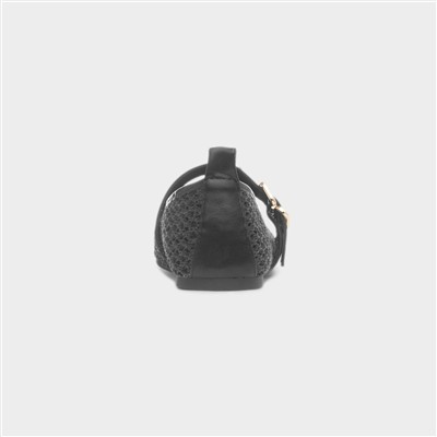Brenda Womens Black Woven Shoe