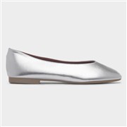 Krush Nicki Womens Silver Round Toe Ballerina Shoe (Click For Details)