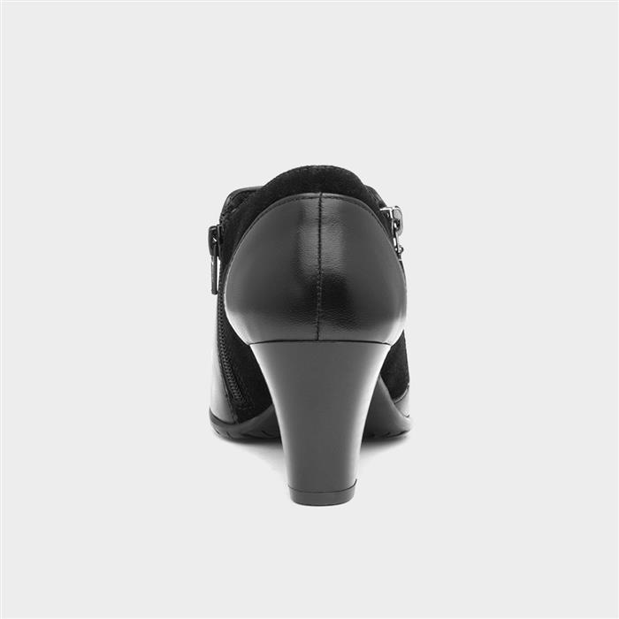 Comfort Plus Carlotta Womens Black Leather Shoe 140005 Shoe Zone