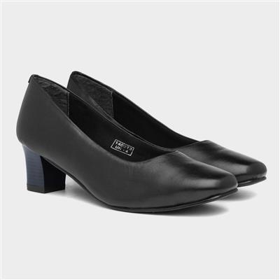 Comfort Plus Karla Womens Black Leather Shoe-140012 | Shoe Zone