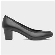 Jana Softline Womens Black Court Shoe (Click For Details)