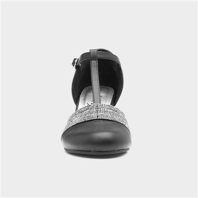 Veda Womens Black Diamante Heel