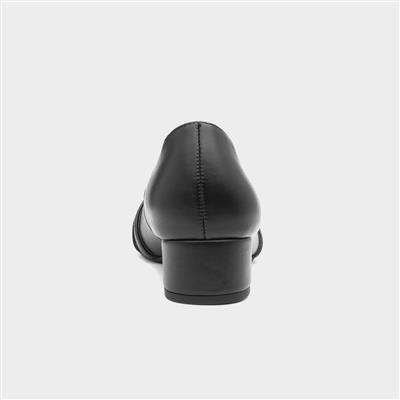 Valerie Womens Black Court Shoe