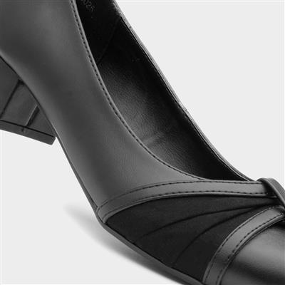 Valerie Womens Black Court Shoe