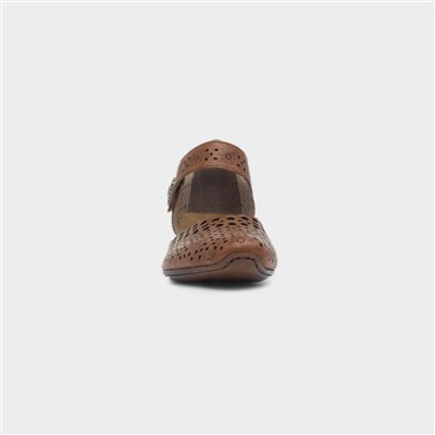 Mainz Antistress Womens Tan Leather Shoe