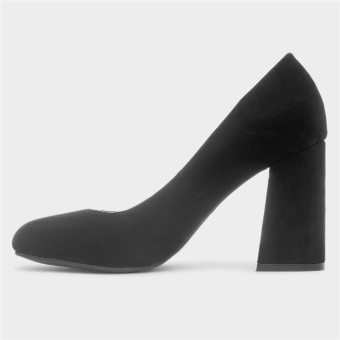Womens Black High Heeled Court Shoe