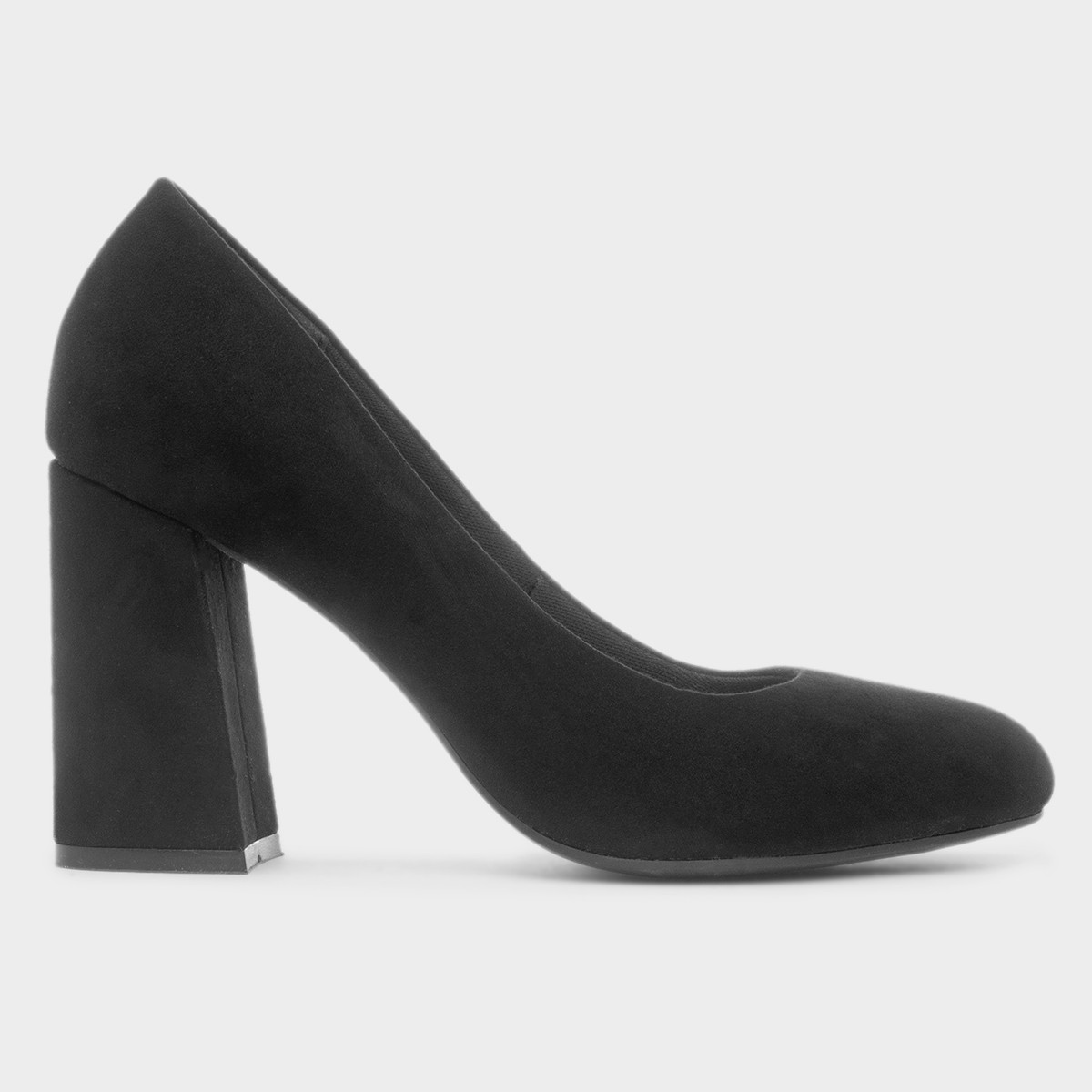 Womens Black High Heeled Court Shoe