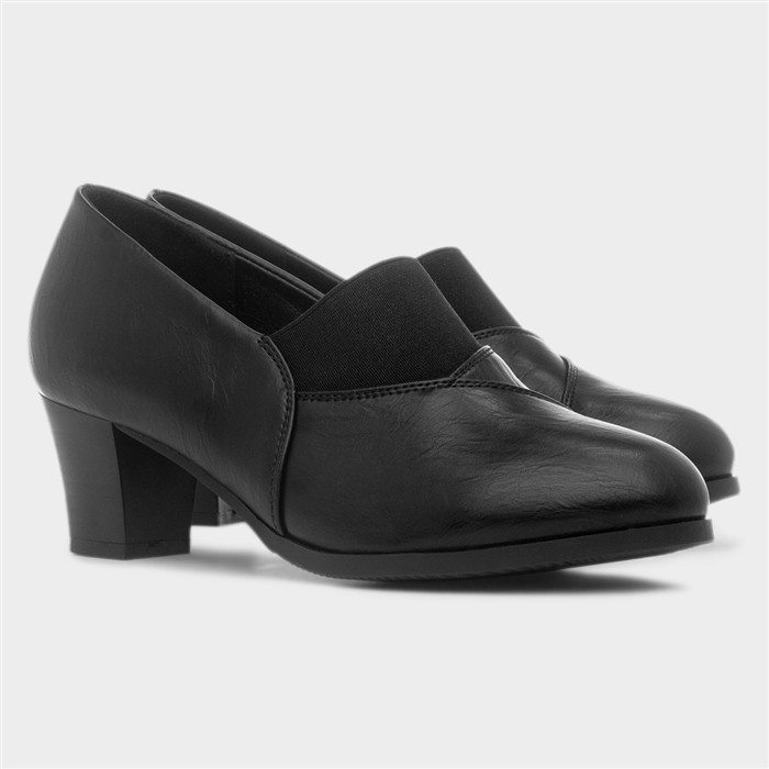 Holly Womens Black Court Shoe