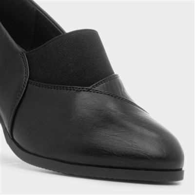 Holly Ladies Black Court Shoe