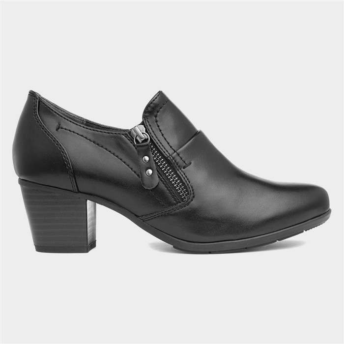 Sian Womens Black Wide Fit Court Shoe