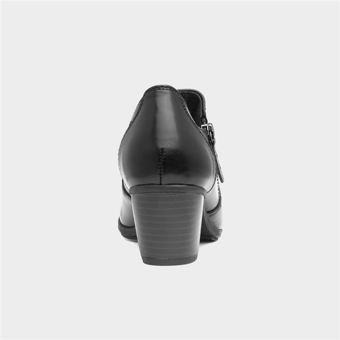 Sian Womens Black Wide Fit Court Shoe