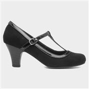 Lilley Vicky Womens Black Faux Suede Court Shoe (Click For Details)