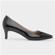 Lilley Womens Black Patent Heeled Court Shoe (Click For Details)