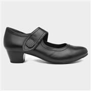 Jana Softline Womens Black Heeled Bar Shoe (Click For Details)