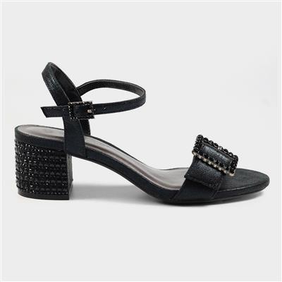 Trixabel Womens Black Heeled Sandals