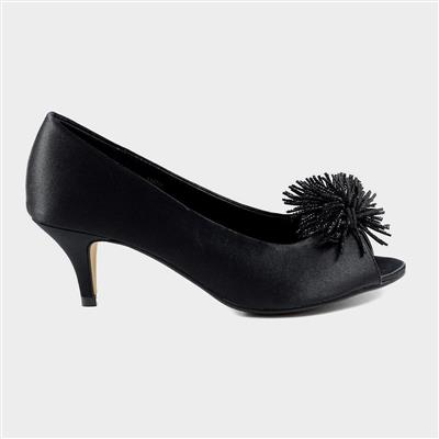 Lucia Womens Black Court Shoe