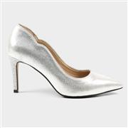 Lunar Nigella Womens Metallic Silver Court Shoe (Click For Details)