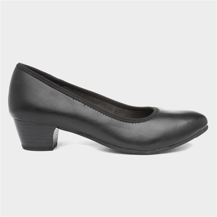 Liz Womens Black Wide Fit Court Shoe