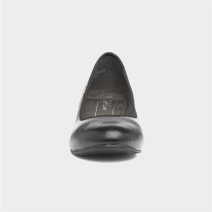 Liz Womens Black Wide Fit Court Shoe